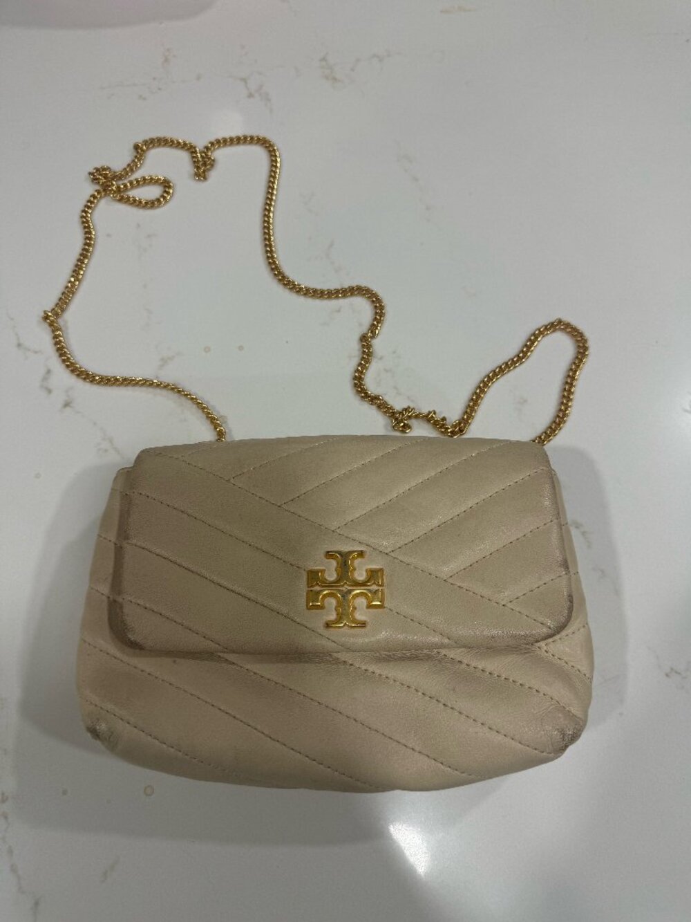 Tory Burch Kira Chevron Crossbody Cream